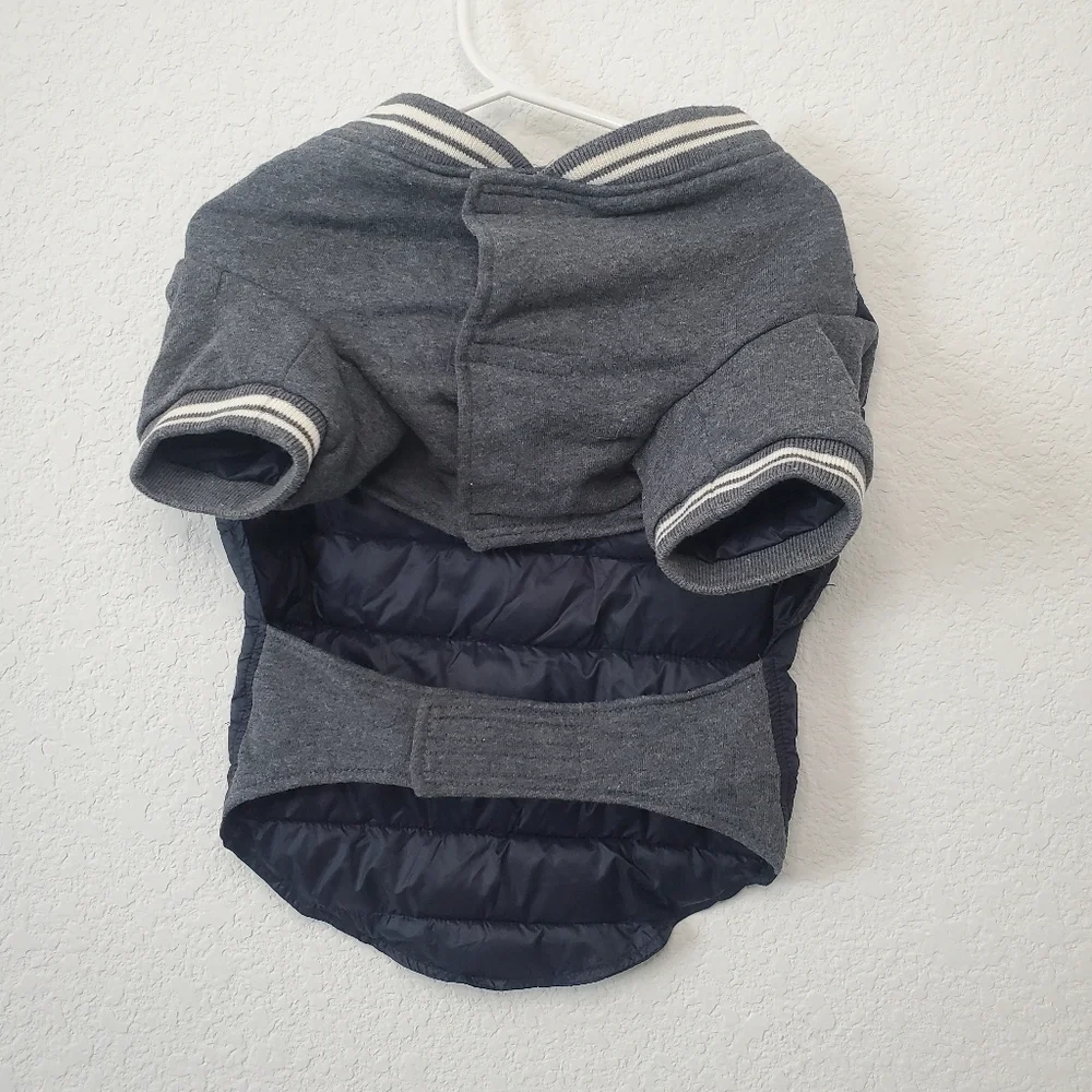 AE American Beagle Outfitters Navy Blue Varsity Style Pet Dog Puffy Jacket M